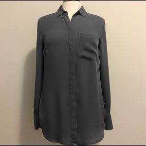 J Crew Silk Button Down Shirt